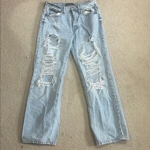 Aeropostale Men's Distressed Light Blue Jeans